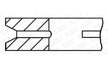 Pístní kroužek GOETZE ENGINE 4.747mm 036 KV1