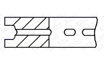 Pístní kroužek GOETZE ENGINE 6.0mm 030 GOE13