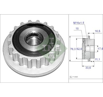 Předstihová spojka INA 535 0118 10