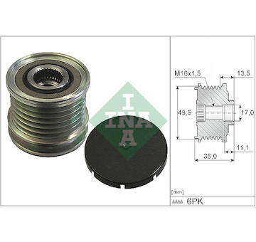 Předstihová spojka INA 535 0166 10