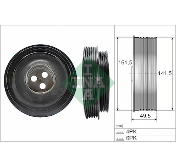 Řemenice, klikový hřídel INA 544 0166 10