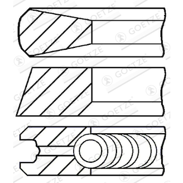 Sada pístních kroužků GOETZE ENGINE 08-075860-20DR