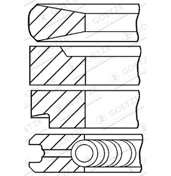 Sada pístních kroužků GOETZE ENGINE 08-100100-00