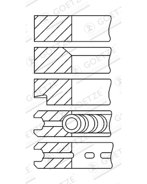 Sada pístních kroužků GOETZE ENGINE 08-101000-00