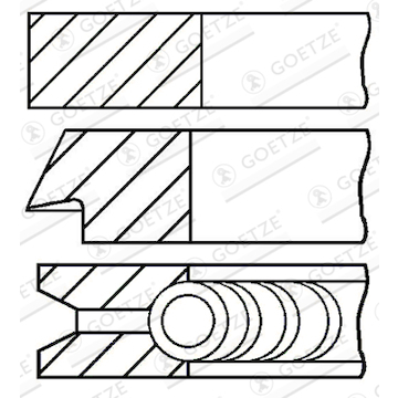 Sada pístních kroužků GOETZE ENGINE 08-101400-00