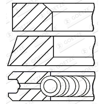 Sada pístních kroužků GOETZE ENGINE 08-101507-00