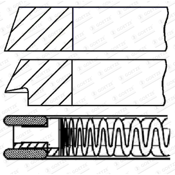 Sada pístních kroužků GOETZE ENGINE 08-102506-00