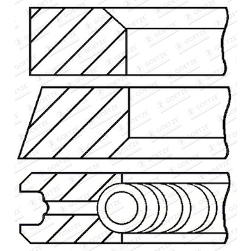 Sada pístních kroužků GOETZE ENGINE 08-105400-00