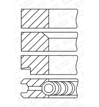 Sada pístních kroužků GOETZE ENGINE 08-106700-00