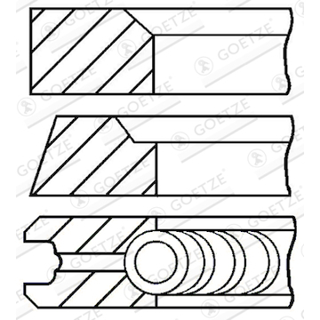 Sada pístních kroužků GOETZE ENGINE 08-106800-00