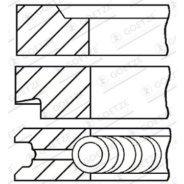 Sada pístních kroužků GOETZE ENGINE 08-107100-00