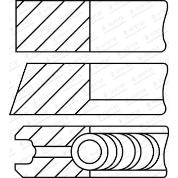 Sada pístních kroužků GOETZE ENGINE 08-107400-10