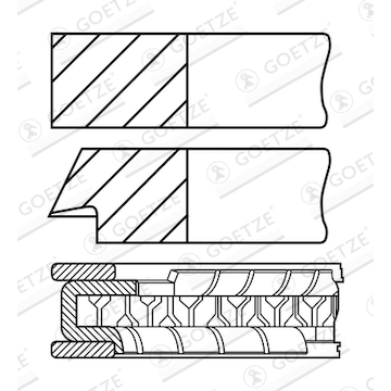 Sada pístních kroužků GOETZE ENGINE 08-107607-10