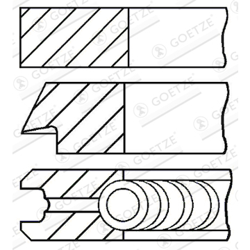 Sada pístních kroužků GOETZE ENGINE 08-107706-00