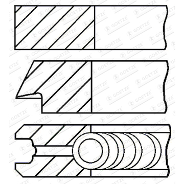 Sada pístních kroužků GOETZE ENGINE 08-107908-00