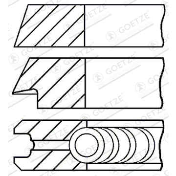 Sada pístních kroužků GOETZE ENGINE 08-109400-10