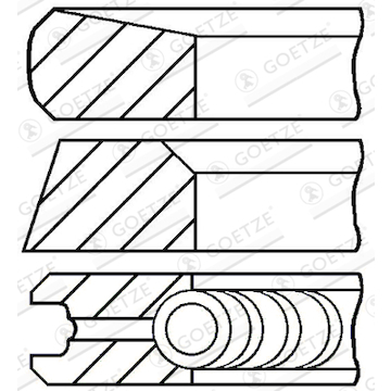 Sada pístních kroužků GOETZE ENGINE 08-113500-00