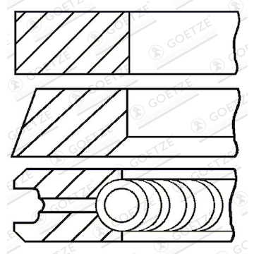 Sada pístních kroužků GOETZE ENGINE 08-114907-00