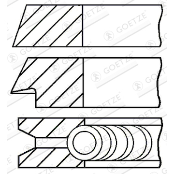 Sada pístních kroužků GOETZE ENGINE 08-115700-00