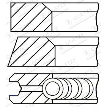 Sada pístních kroužků GOETZE ENGINE 08-117907-00