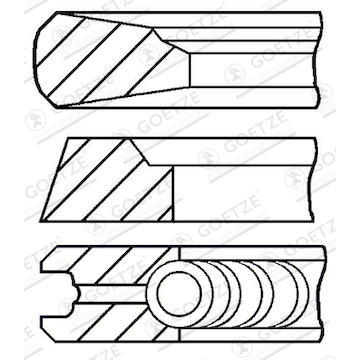 Sada pístních kroužků GOETZE ENGINE 08-121200-00