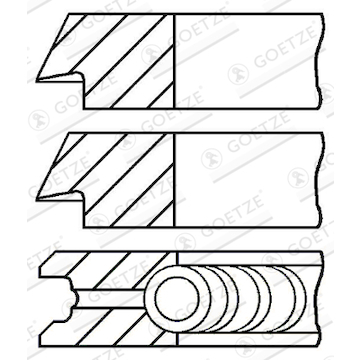 Sada pístních kroužků GOETZE ENGINE 08-121700-00