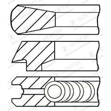 Sada pístních kroužků GOETZE ENGINE 08-122000-00