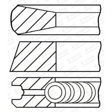 Sada pístních kroužků GOETZE ENGINE 08-122208-00