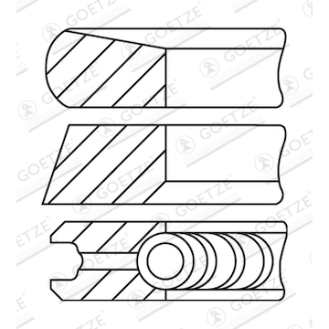 Sada pístních kroužků GOETZE ENGINE 08-123400-50