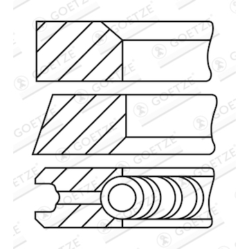 Sada pístních kroužků GOETZE ENGINE 08-123407-40