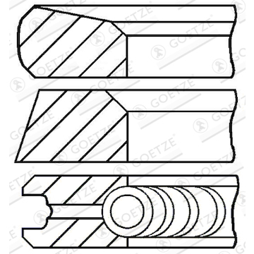 Sada pístních kroužků GOETZE ENGINE 08-123721-00