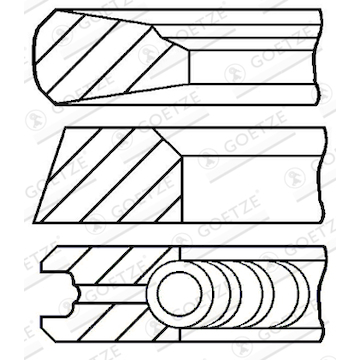 Sada pístních kroužků GOETZE ENGINE 08-123800-00