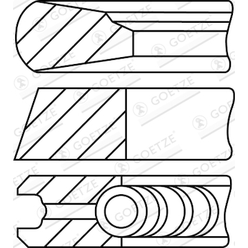 Sada pístních kroužků GOETZE ENGINE 08-123900-10DR