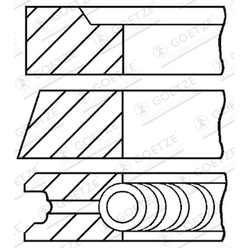 Sada pístních kroužků GOETZE ENGINE 08-124600-00