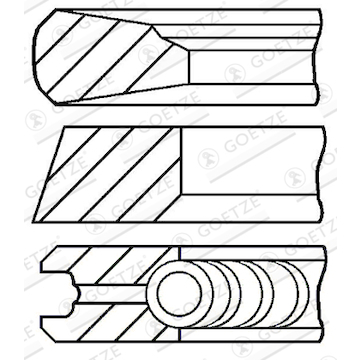 Sada pístních kroužků GOETZE ENGINE 08-127800-00