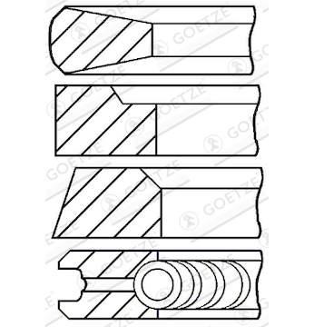 Sada pístních kroužků GOETZE ENGINE 08-132000-10