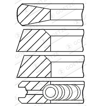 Sada pístních kroužků GOETZE ENGINE 08-132100-10