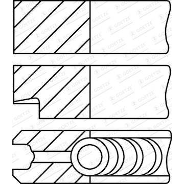 Sada pístních kroužků GOETZE ENGINE 08-137606-00