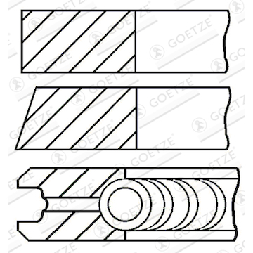 Sada pístních kroužků GOETZE ENGINE 08-138400-00