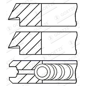 Sada pístních kroužků GOETZE ENGINE 08-140500-00