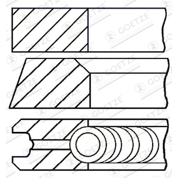 Sada pístních kroužků GOETZE ENGINE 08-140600-00