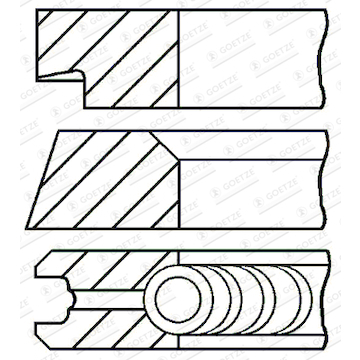 Sada pístních kroužků GOETZE ENGINE 08-145406-00