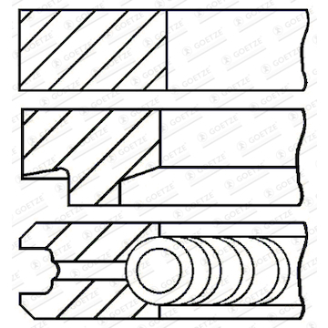 Sada pístních kroužků GOETZE ENGINE 08-146108-00