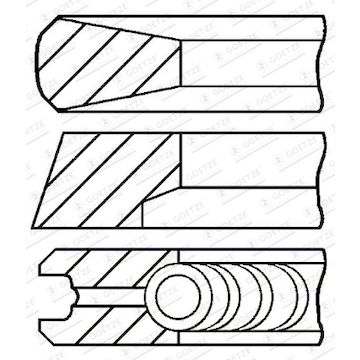 Sada pístních kroužků GOETZE ENGINE 08-146300-10