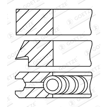 Sada pístních kroužků GOETZE ENGINE 08-148300-00