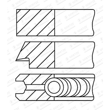 Sada pístních kroužků GOETZE ENGINE 08-148307-00