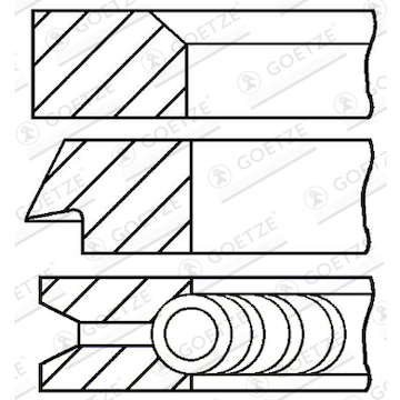 Sada pístních kroužků GOETZE ENGINE 08-154400-00