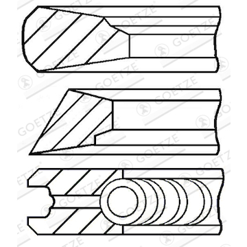 Sada pístních kroužků GOETZE ENGINE 08-155600-10