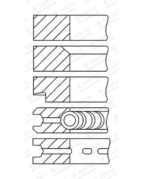 Sada pístních kroužků GOETZE ENGINE 08-160807-30