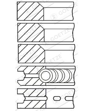 Sada pístních kroužků GOETZE ENGINE 08-163500-00